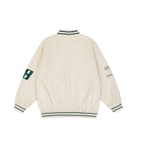 Letterman Jacket Outfit Senior Jackets Varsity Baseball Coat Baseball Uniform Men's Loose Stand-up Collar Jacket