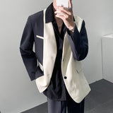 Seersucker Suit Loose Suit Coat Men's Suit
