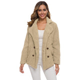Women Sherpa Jacket Autumn Winter Berber Fleece Thick Women's Clothes Sweater Lamb Wool Coat