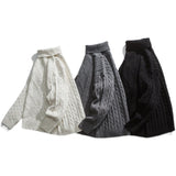 Man Fall Winter Outfis Autumn and Winter Turtleneck Sweater Men and Women Couple Colorful Dots Cable-Knit Sweater