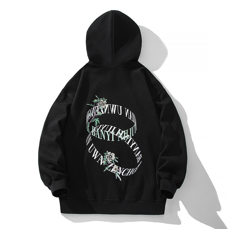 Slogan Graphic Hoodie Tops Hoodie Coat for Men