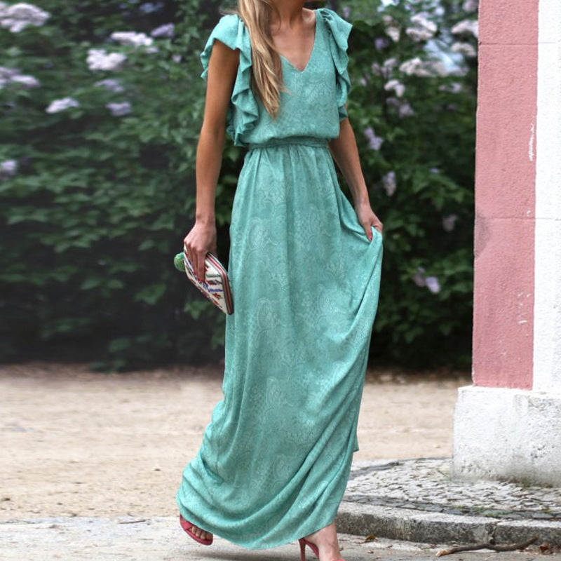 Women Bohemian Dress Women's Summer Sleeveless Printed Dress