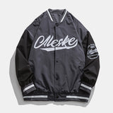 Dodgers Letter Man Jacket Outfit Senior Jackets Varsity Baseball College Coat Autumn Coat Men Loose Jacket