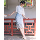 Women Cottagecore Dress Girl Short Summer Dress