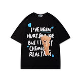 Men's T-shirt Bear Short Sleeve Men's Summer Style Loose Fashion Brand Simple Cotton Half-Length Sleeves T-shirt