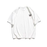 Summer Bear Printed Short-Sleeved T-shirt Men's Loose Casual Street Versatile Half-Sleeved T-shirt