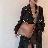 The Teacher Tote All-Match Autumn and Winter Large Capacity Crossbody Bucket Bag
