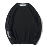 off white Sweatshirt Men's Casual and Comfortable Round Neck Knitted Sweater Unisex Owt