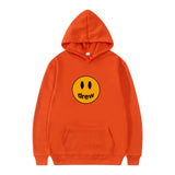 Smiley Face Hoodie Smiley Cartoon Printed Hoodie Men's Coat