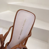 Nude Chunky Heel Sandals
