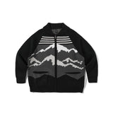 Man Fall Winter Outfis Winter Retro Casual Polo Collar Sweater Coat for Men and Women