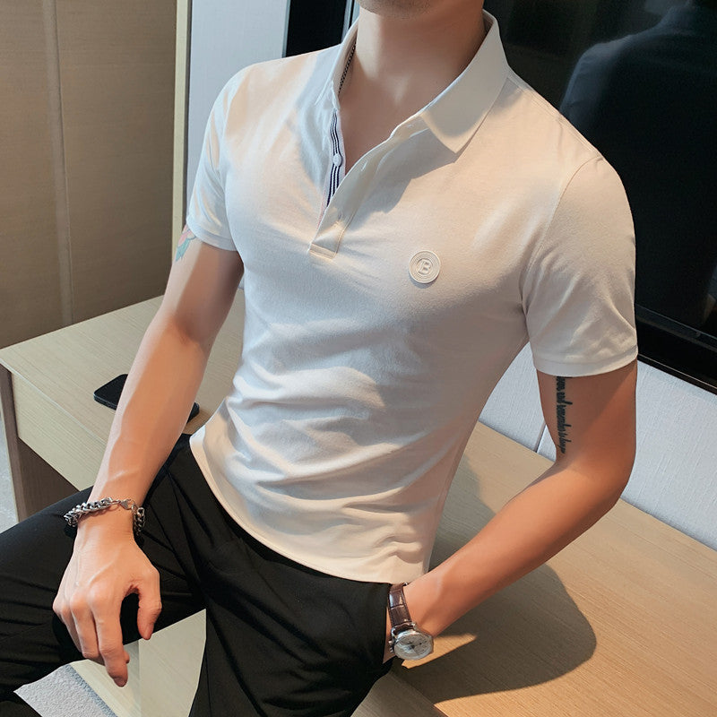 Men Polo Shirts Lapel T-shirt