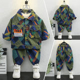 Toddler Boys Jackets Boys Autumn Clothing Denim Suit Children Two Pieces