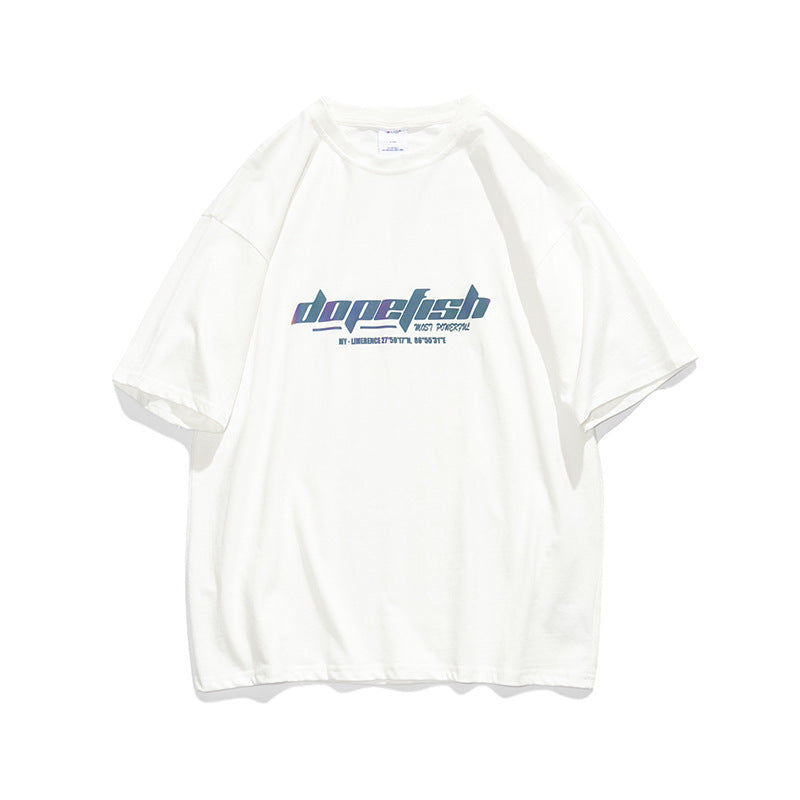 Men's T-shirt Summer Short-Sleeved T-shirt Men's Printed Loose Half-Sleeved Casual