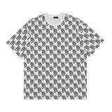 We11done T Shirt Summer Full Printed Letters Printing Mesh Red Men's and Women's Short Sleeve