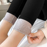 Women Legging Winter Fleece-Lined Warm Tights High Waist Slim Fit