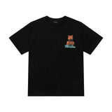 We11done T Shirt Teddy Bear Printed Loose Men's and Women's round Neck Short Sleeve Cotton