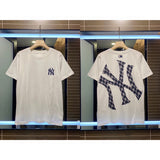 Yankees Spring and Summer Short Sleeve Letter Full Printed T-shirt Fashion Brand Men and Women