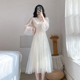 Fairy Dress French Retro Fairy Mesh Dress Super Fairy Two-Piece Set