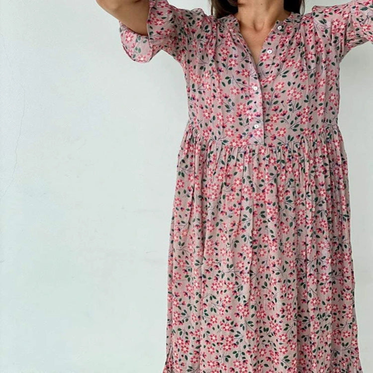 Beth Dutton Bohemian Dress Summer Spring Midi Dresses Printed Dress