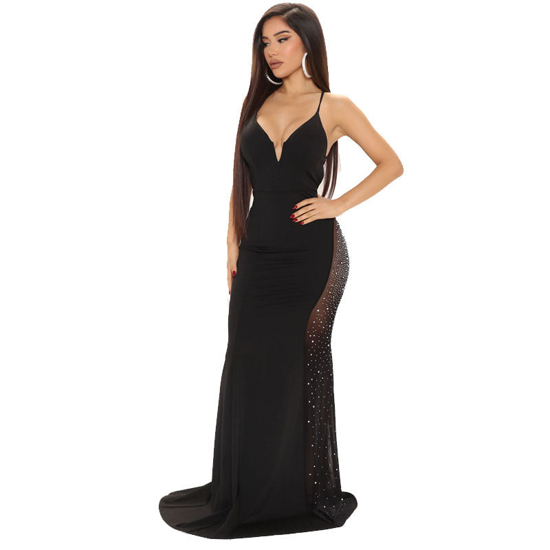 Nina Parker Dresses Sling Backless Lace up Dress