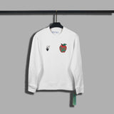 Off White Long Sleeve Round Neck Sweater Autumn And Winter Printed Crew Neck Sweatshirt Men And Women