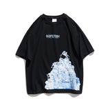 Summer Fashion Brand Short Sleeve T-shirt Men's Loose Student Printed Half Sleeve T-shirt Pure Cotton