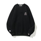 Shark Print Sweatshirts Winter Men and Women Shark Logo Print round-Neck Pullover