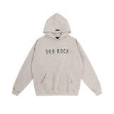 Fog Sob Rock Hoodie Velvet Padded Hooded Sweatshirt Men's Casual Hoodie Loose