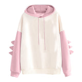 Dinosaur Sweaters Dinosaur Contrast Color Sweatshirt