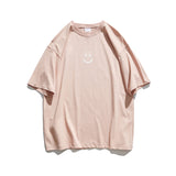 Puzzle Smiley Face Short Sleeve T-shirt Men's Summer Loose Half Sleeve Student Casual