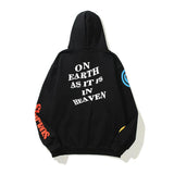 Kanye Hoodie Three-Dimensional Smiley Face Graffiti Printed Hoodie Hip Hop Hoodie