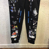 Off White Winter Pants Off Colorful Fireworks Offset Printing Casual Trousers for Men and Women