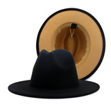 Walter White Fedora Two-Tone Woolen Hat Double-Sided Felt Hat Autumn and Winter Assorted Colors Retro