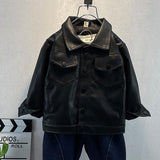 Toddler Boys Jackets Boys Leather Jacket Coat Spring and Autumn