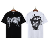 Revenge T Shirt Revenge Dark Style Smoke Skull Print High Street Loose Short Sleeve T-shirt Male Shirt Women