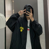 Smiley Face Hoodie Summer Fashion Youth Smiley Face Printed Long Sleeve Jacket Men Hooded
