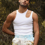 Rave Outfits Mens Vest Sleeveless T-shirt Sling