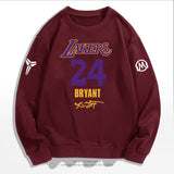 In Memory of Kobe Hoodie Kobe Purple 24 Signature Commemorative round Neck Sweater Loose Casual