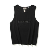 Kanye T Shirt 21ss Summer Fog Three-Dimensional Sports Style with Letters Vest Loose Sleeveless T-shirt