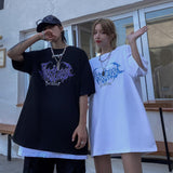 Men's T-shirt Summer Casual Tops Printed Short Sleeve T-shirt Men's round Neck Street Fashion Loose Half Sleeve Couple T-shirt