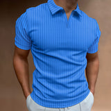 Polo Shirts Summer Stripes Short Sleeve Men's T-shirt
