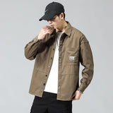 Work Shirts Coat Men's Clothing Spring and Autumn Design Long Sleeve Shirt Outer Wear