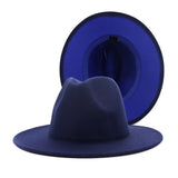 Walter White Fedora Two-Tone Woolen Hat Double-Sided Felt Hat Autumn and Winter Assorted Colors Retro