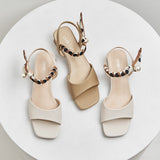 Nude Wide Fit Block Heels