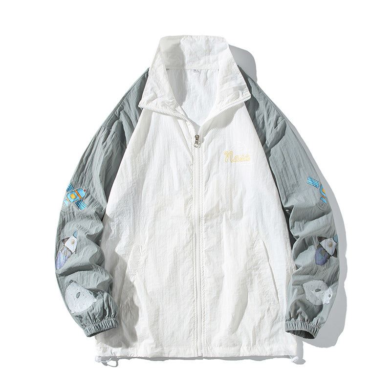 Varsity Jacket Summer Sun Protection Clothing Stand-up Collar Jacket