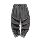 Man Fall Winter Outfis Winter Trendy Simple Solid Color Polar Fleece Casual Pants Men Loose and Warm