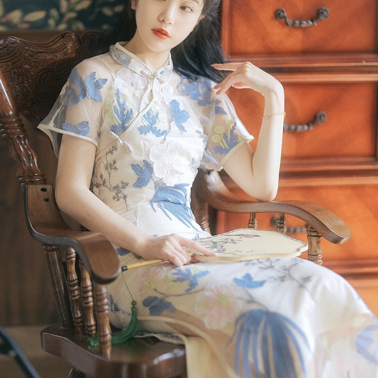 Women Cottagecore Dress Summer Dress Mid-Length Style Skirt