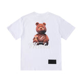 We11done T Shirt Teddy Bear Printed Loose Men's and Women's round Neck Short Sleeve Cotton