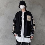Varsity Baseball Jacket for Men Cargo Jacket Coat Loose Baseball Uniform